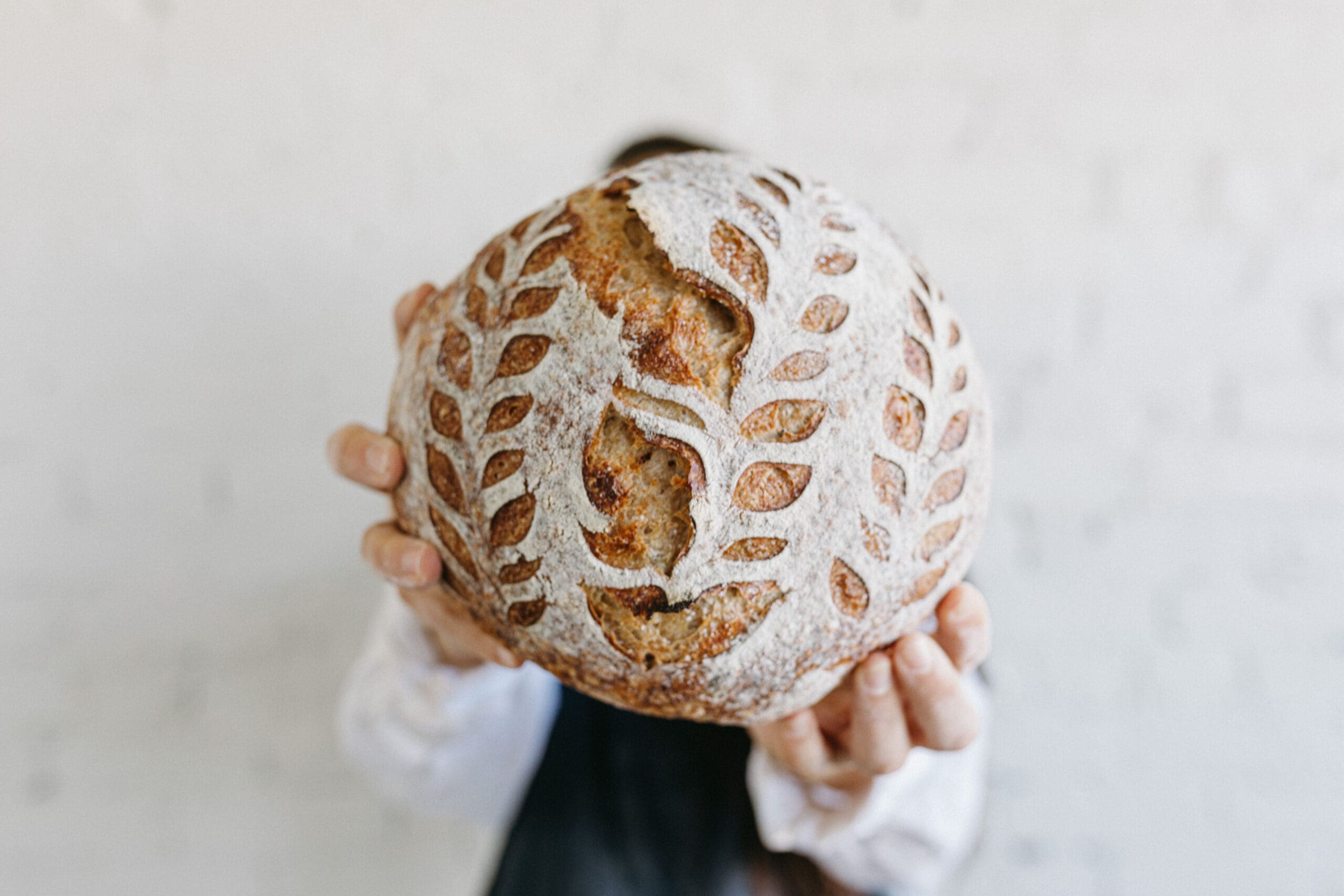 Sourdough bread with artistic design