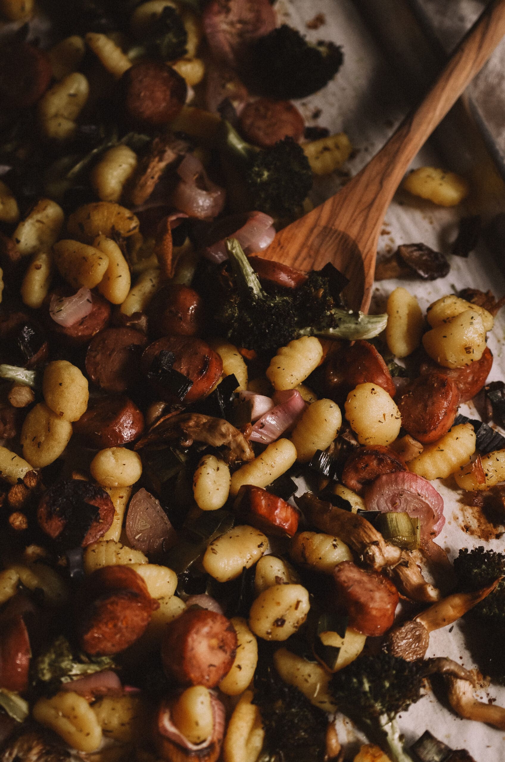 Gluten-free sheet pan pesto gnocchi