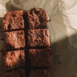 Gluten-free brownies in the sunlight